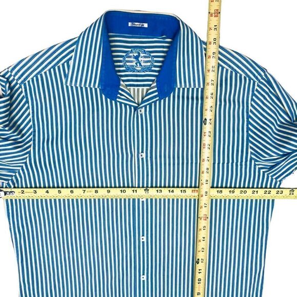 Bugatchi Shirt Set/2 Stripes & Houndstooth Buttons Down Long Sleeve Flip Cuff L - Picture 13 of 15